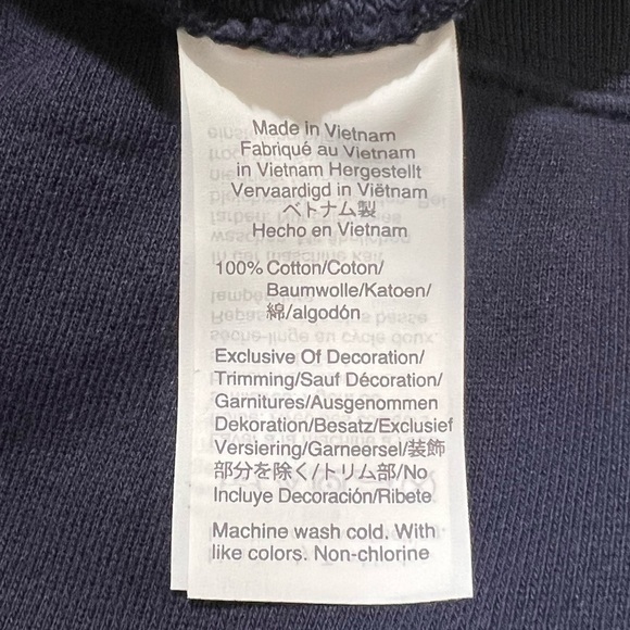 J. Crew Woven Ruffleneck Pullover Sweatshirt Floral Trim Gold Zip Navy Small - Picture 9 of 17